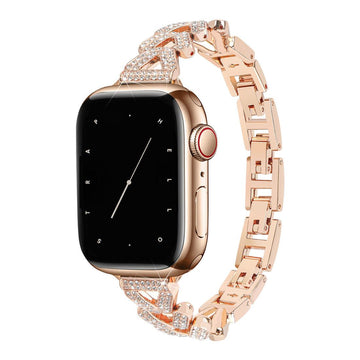 V Shape Crystal Link Strap For Apple Watch 42/44/45/46(2024)/49 MM